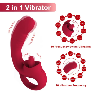 Tongue Licking Clitoris - Penetrating G - Spot Vibrator