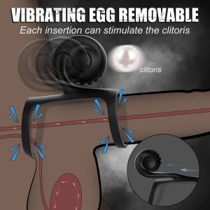 The Vibrating Clitoris Ball Cock Ring