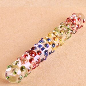Multi Coloured Glass Dildo